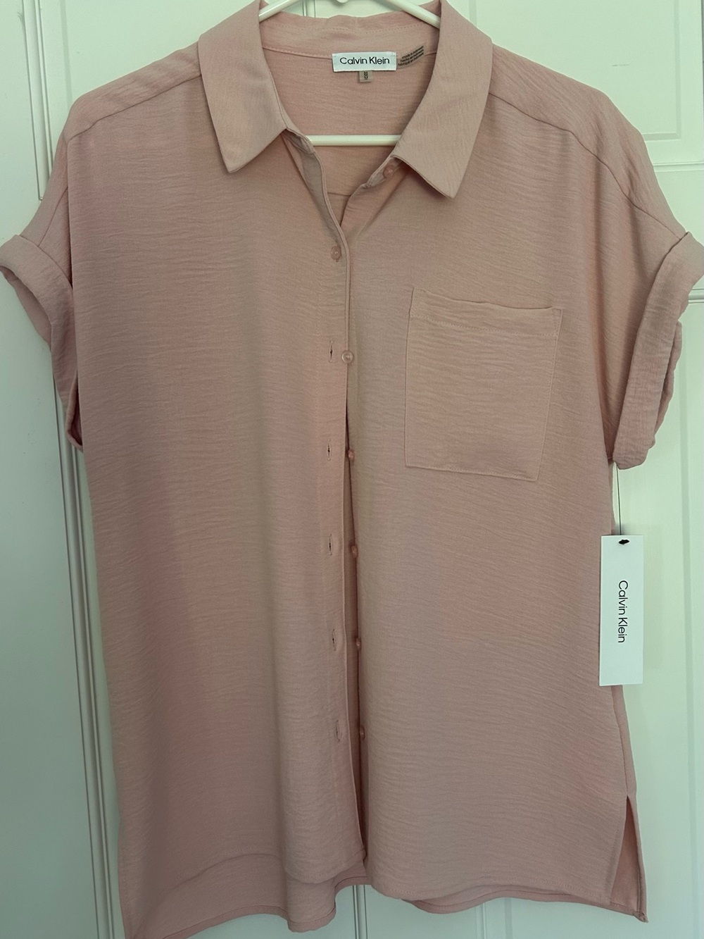 Calvin Klein Pale Peach Short-Sleeve Top